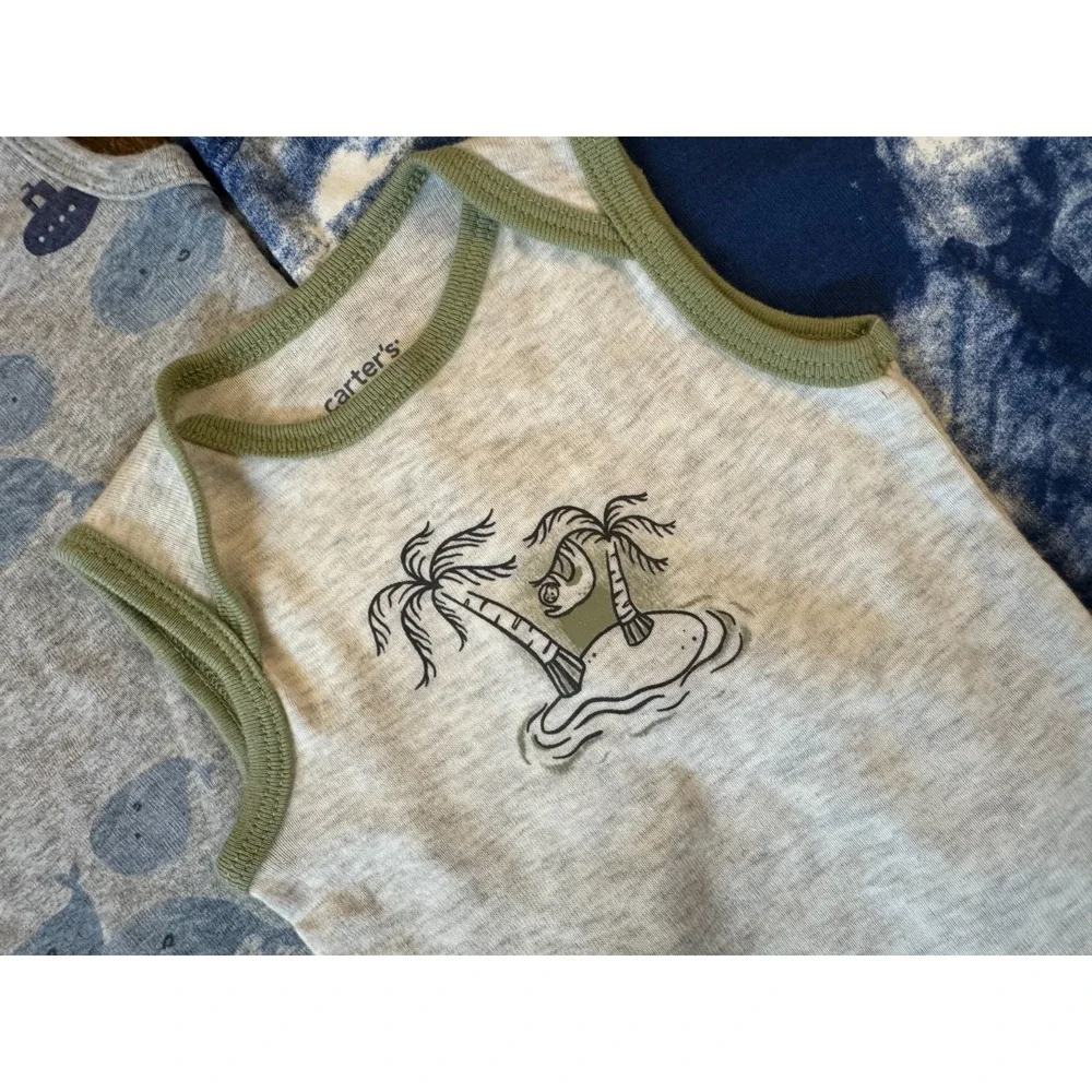 Carters Baby Boy Rompers 3 Months Outfit Clothes Summer Lot Sleeveless Bodysuits